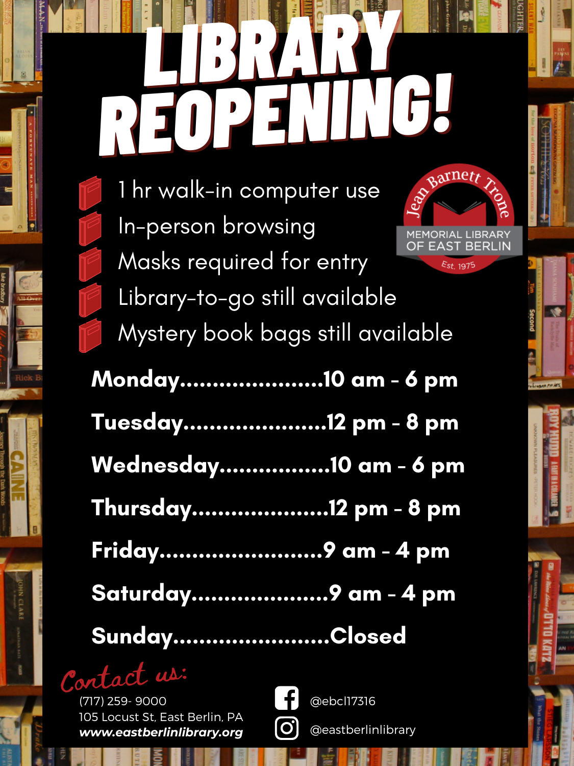 library reopening